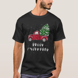 T-shirt Joyeux Noël Vintage Camion Langue des signes X