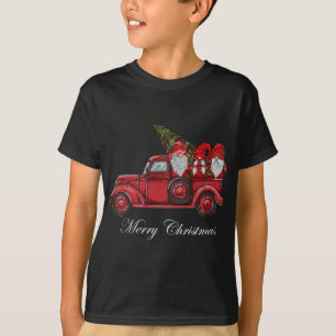 T-shirt Joyeux Noël Vintage Camion Rouge avec Chri