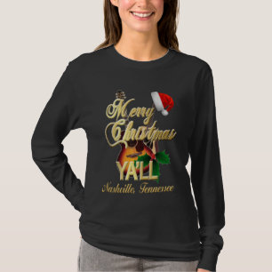 T-shirt Joyeux Noël vous longue chemise de douille de