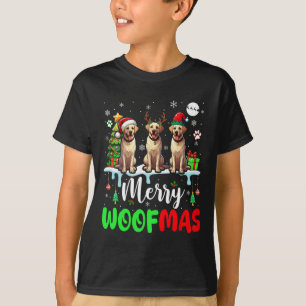 T-shirt Joyeux Noël Woat Three Père Noël Elf Labrador Retr