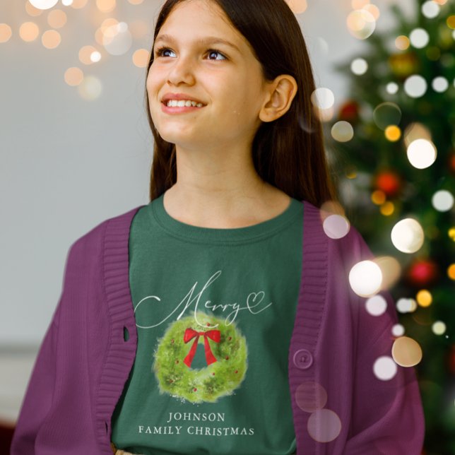 T-shirt Joyeux Noël Wreath Famille Vacances (Créateur téléchargé)