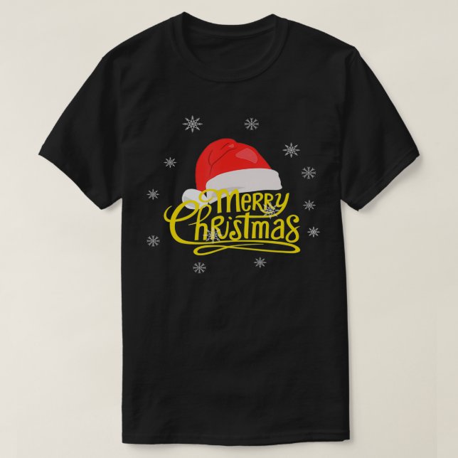 T-shirt Joyeux Noël XMas Père Noël Casquette Casquette Sno (Design devant)