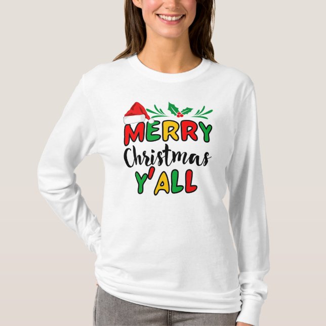T-shirt Joyeux Noël Y'all (Devant)