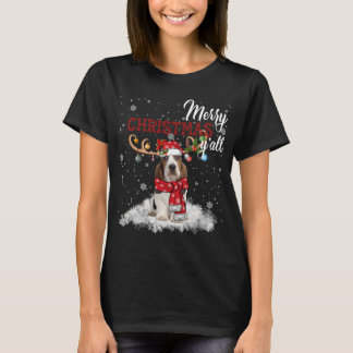 T-shirt Joyeux Noël Y'all Basset Hound Noël Ornam