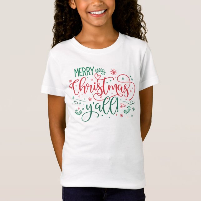 T-Shirt Joyeux Noël Yall, Noël (Devant)