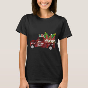 T-shirt Joyeux Noël Y'all Retro Gnomes Red Truck South
