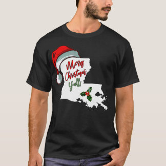 T-shirt Joyeux Noël Yall Sud Louisiane Santa Hat