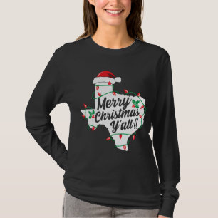 T-shirt Joyeux Noël Y'All Texas State Texan Family Hol