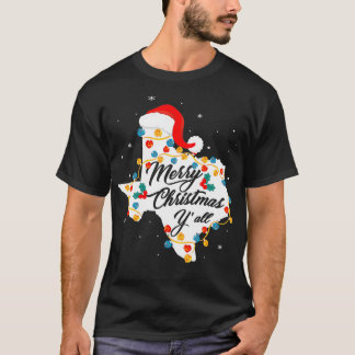 T-shirt Joyeux Noël YAll Texas State Texan Holiday Men