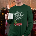 T-shirt Joyeux Noël Y'all Vintage Camion Green M<br><div class="desc">Joyeux Noël Y'all - Aquarelle Vintage Camion rouge avec T-shirt manches longues hommes de sapin de Noël</div>