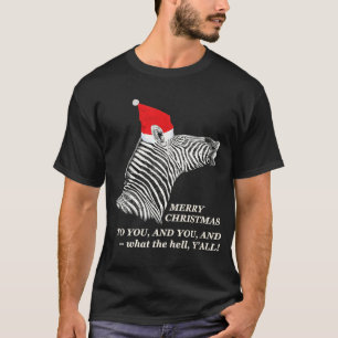 T-shirt Joyeux Noël Y'all Zebra
