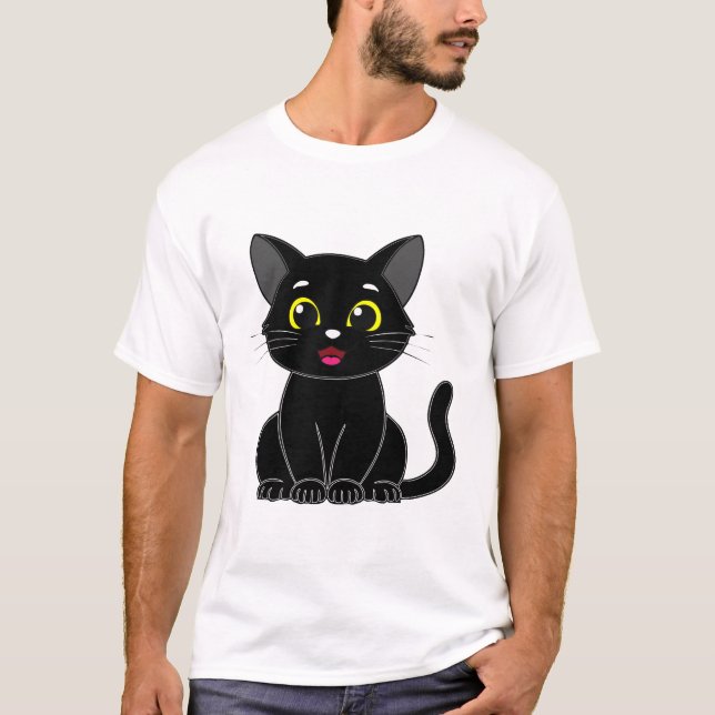 T-shirt Joyeux Noir Kitty (Devant)