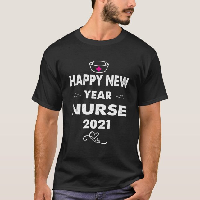 T-shirt Joyeux Nouvel An 2021 Nurse Crew Père Noël s Favor (Devant)