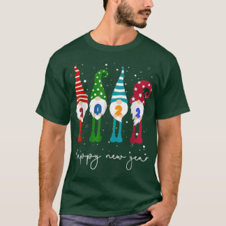 T-shirt Joyeux Nouvel An 2022 Gnome Xmas Famille Correspon