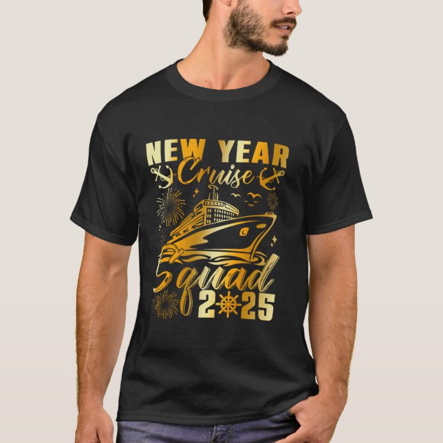 T-shirt Joyeux Nouvel An 2025 Croisière Escadron NYE Nouve (Devant)