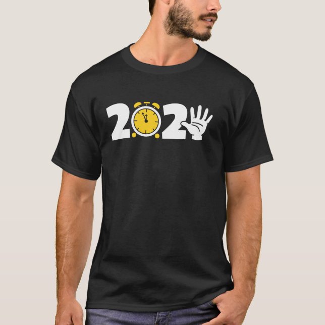 T-shirt Joyeux Nouvel An 2025 NYE Nouvel An Fête Horloge F (Devant)