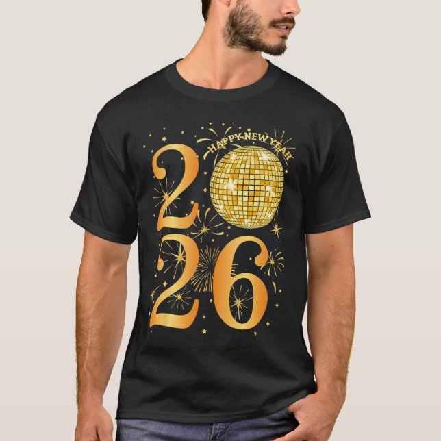 T-shirt Joyeux Nouvel An Feu d'artifice 2026 Nouvel An par (Devant)
