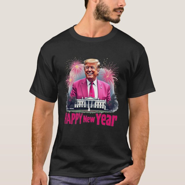 T-shirt Joyeux Nouvel An Trump Jour d'Inauguration 2025 (Devant)