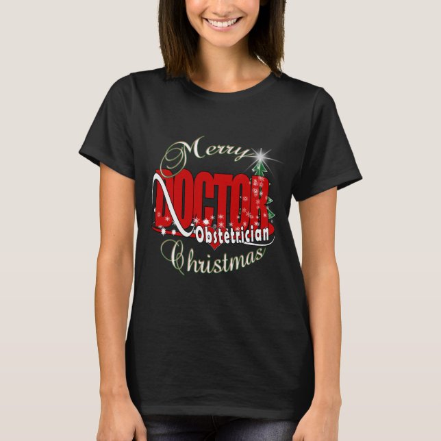 T-shirt Joyeux obstétricien de NOËL (Devant)