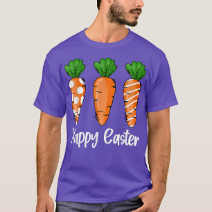 T-shirt Joyeux Oeuf De Carottes Plaid Bleopard De Pâques M