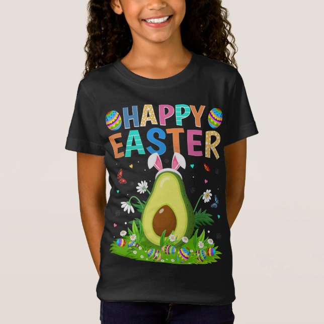 T-Shirt Joyeux oeuf de lapin de Pâques Drôle Avocado diman (Devant)