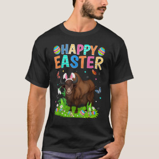 T-shirt Joyeux oeuf de lapin de Pâques Funny Bison de Pâqu