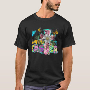 T-shirt Joyeux Oeuf de Pâques Christian Leopard Jésus Croi