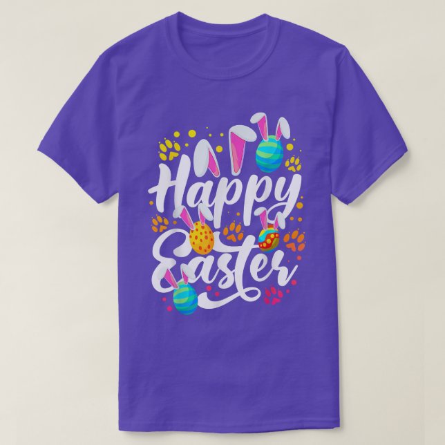 T-shirt Joyeux Oeufs De Pâques Avec Lapin De Pâques R (Design devant)