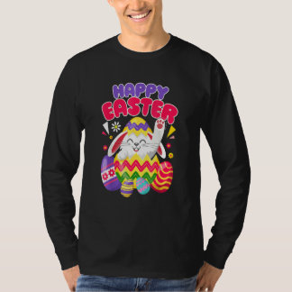 T-shirt Joyeux oeufs de Pâques de lapin