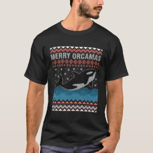 T-shirt Joyeux Orca Tueur Baleine Orques Laides Pour Noël
