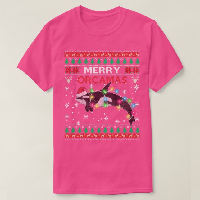 T-shirt Joyeux Orcamas Santa Claus tueur baleine Ventilate (Design devant)