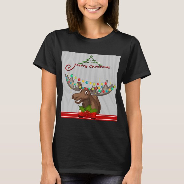 T-shirt Joyeux orignal de Noël (Devant)