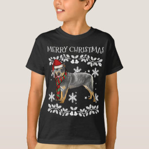 T-shirt Joyeux ornement de Noël australien chien de bétail