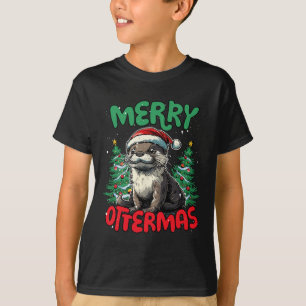 T-shirt Joyeux Ottermas Drôle Amoureux Canard de Noël