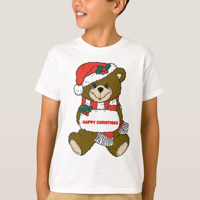 T-shirt Joyeux Ours de Noël (Devant)