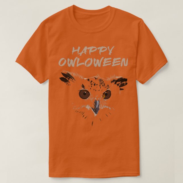 T-shirt Joyeux Owloween Owl pour Halloween (Design devant)