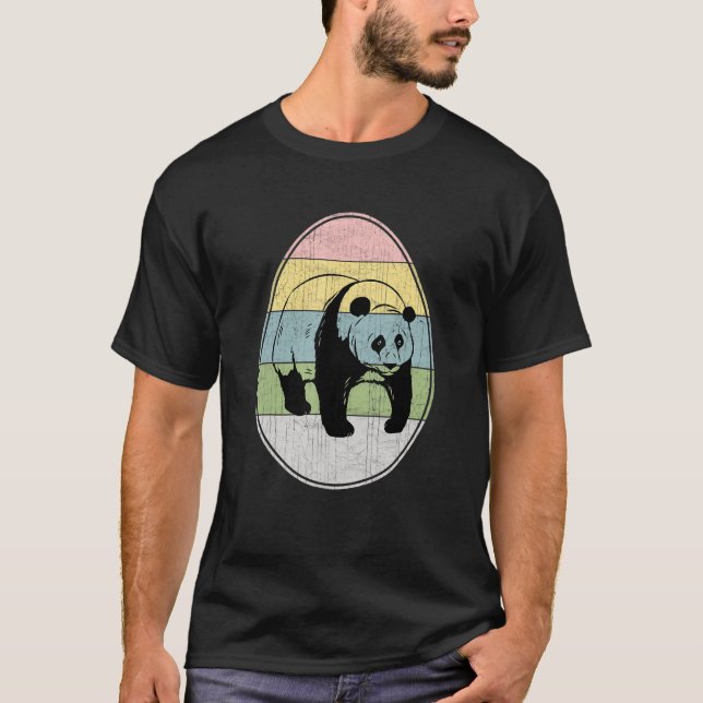 T-shirt Joyeux Panda aux oeufs de Pâques Panda graphique d (Devant)