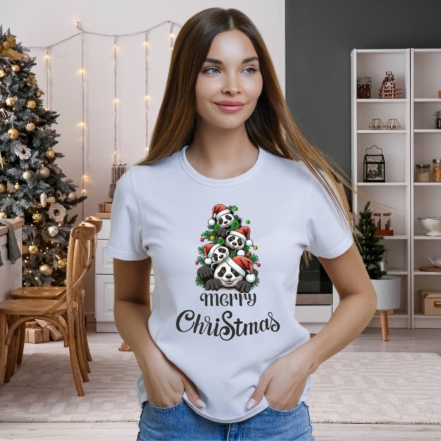 T-shirt Joyeux panda de Noël (T-shirt famille) (Créateur téléchargé)