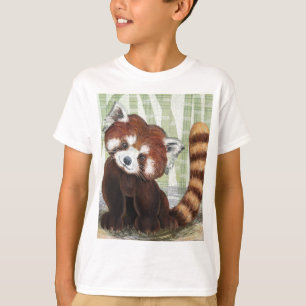T-shirt Joyeux Panda rouge