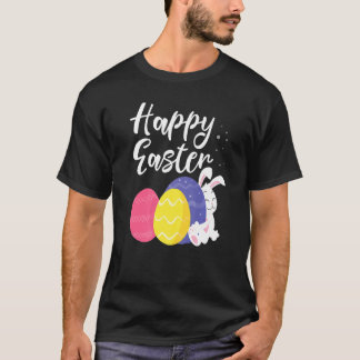 T-shirt Joyeux Panier d'oeufs de lapin de Pâques