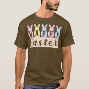 T-shirt Joyeux Pâques 2022 Mignonne Lapin Avec Oeufs Pâque