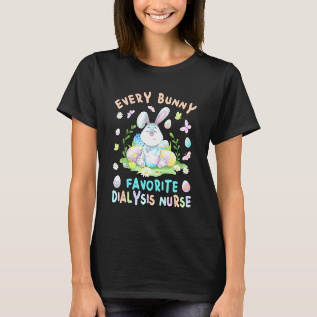 T-shirt Joyeux Pâques Chaque Lapin Est Préféré Dialyse Nur (Devant)
