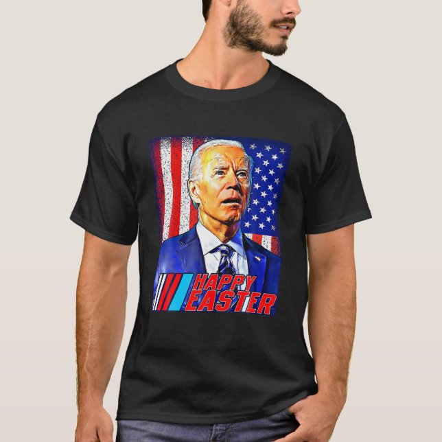 T-shirt Joyeux Pâques drôle Joe Biden 4 juillet Hommes Fem (Devant)