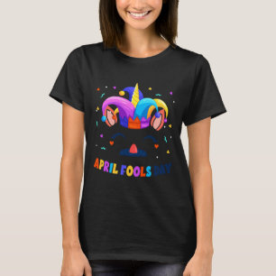 T-shirt Joyeux Pâques Fools Day 1er avril Unicorn Face Gir