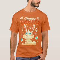 Joyeux Pâques, lapin et oeufs