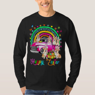 T-shirt Joyeux Pâques mignon Roi Arc-En-Ciel Corgi Sur Pic
