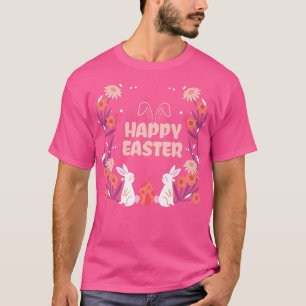 T-shirt Joyeux Pâques Pâques fleurs de Pâques oreilles lap