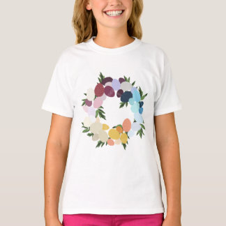 T-shirt Joyeux Pâques. Vintage Holiday Wreathe.