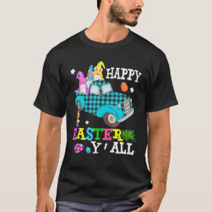 T-shirt Joyeux Pâques Y'all Bunny Egg Gnome Conduite Camio