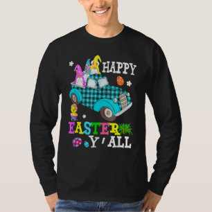 T-shirt Joyeux Pâques Y'all Bunny Egg Gnome Conduite Camio